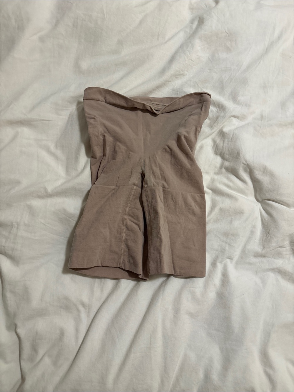 SPANX High-Waist Bike Shorts in Taupe